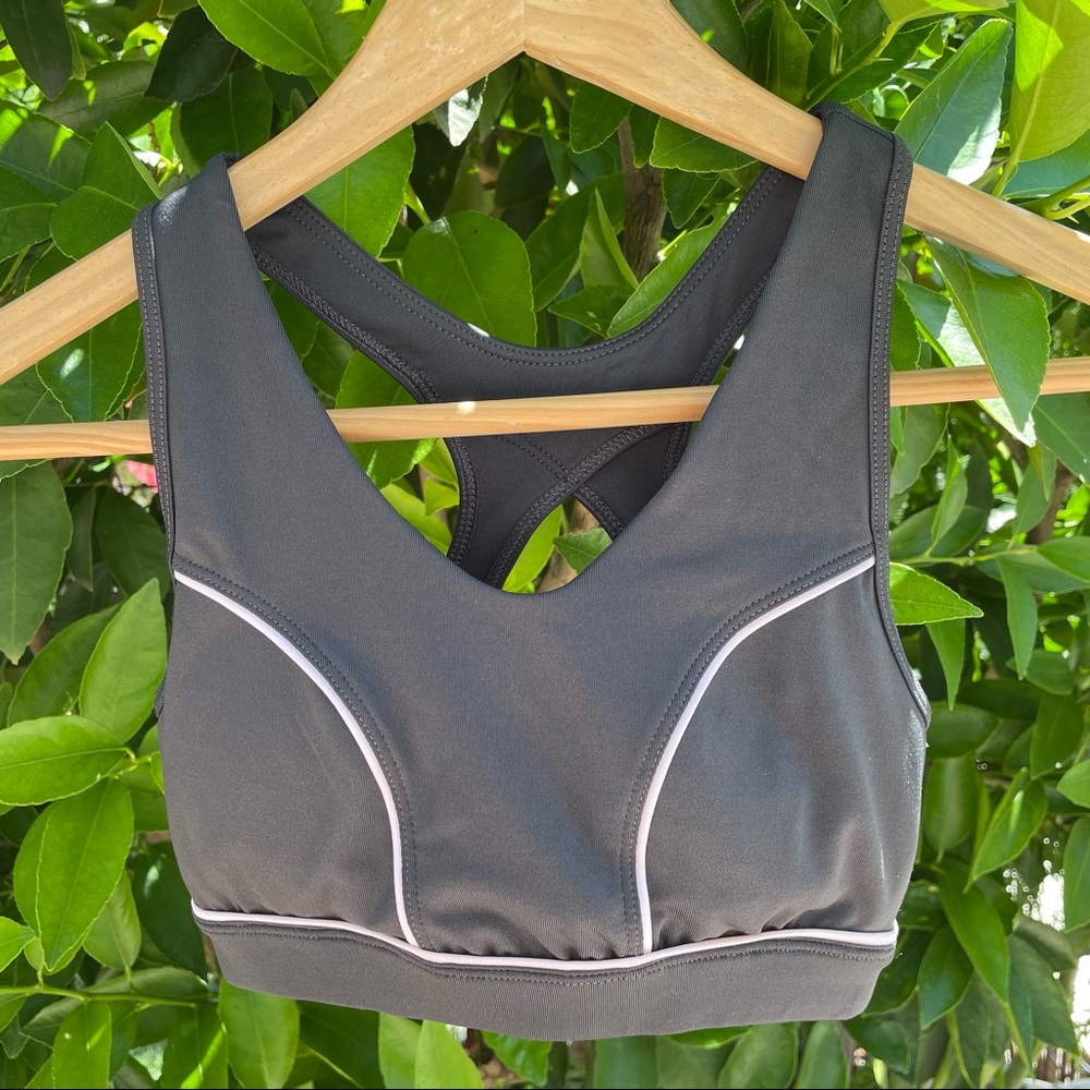 Trek Gear | Gray & Light Pink Sports Bra